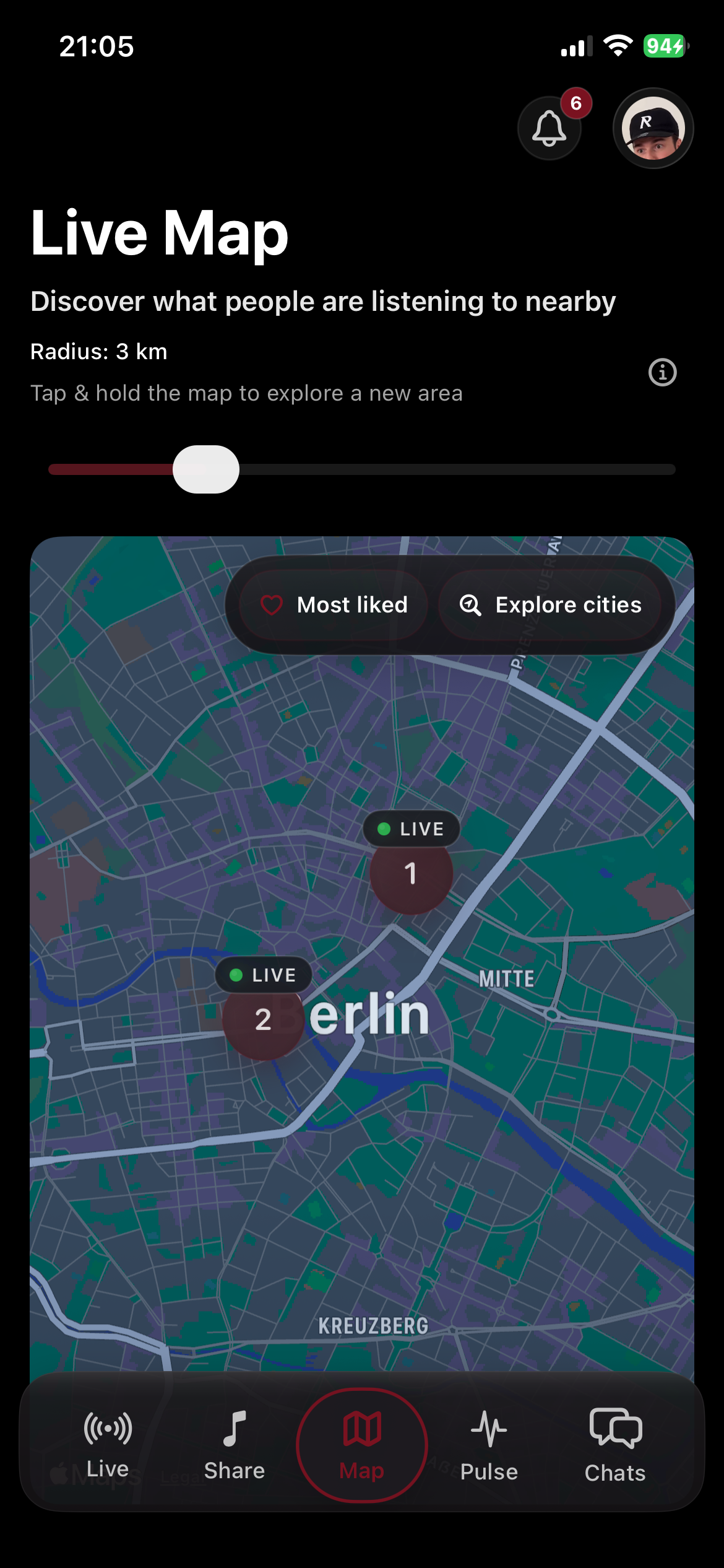 Map tab preview